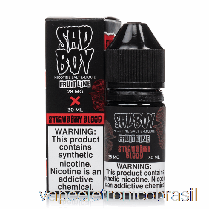 Vape Recarregável Sangue De Morango - Sais Sadboy - 30ml 48mg